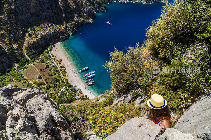 来自Oludeniz的蝴蝶谷。Fethiye /土耳其。